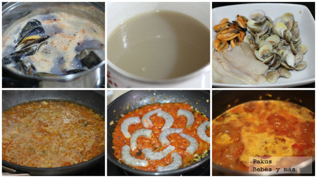 sopa de pescado pasos