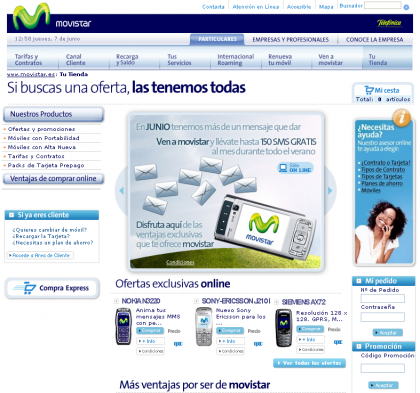 Nueva Tienda Online de Movistar
