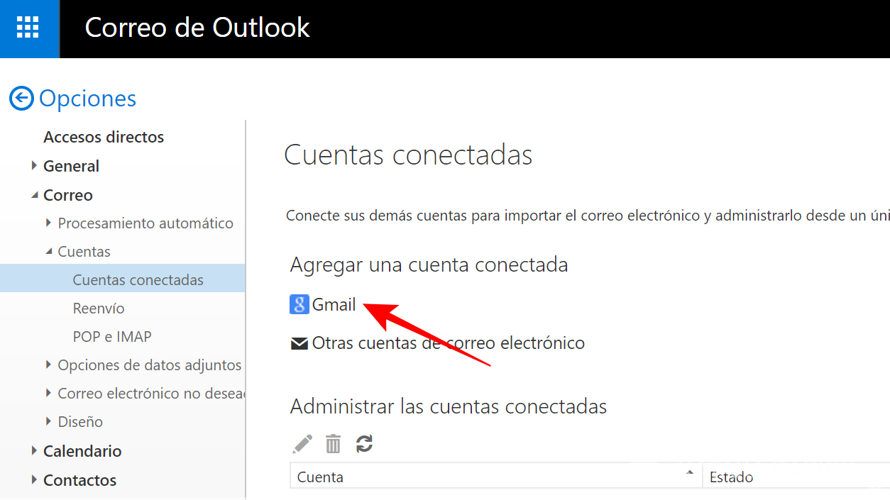 C mo Configurar Gmail En Outlook Web