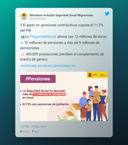 Tweet By Ministerio Inclusion Seguridad Social Migraciones