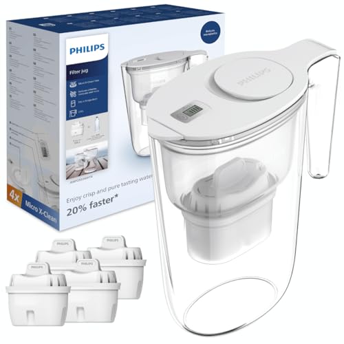 Philips Water Filtro de jarra + 4 cartuchos de filtro