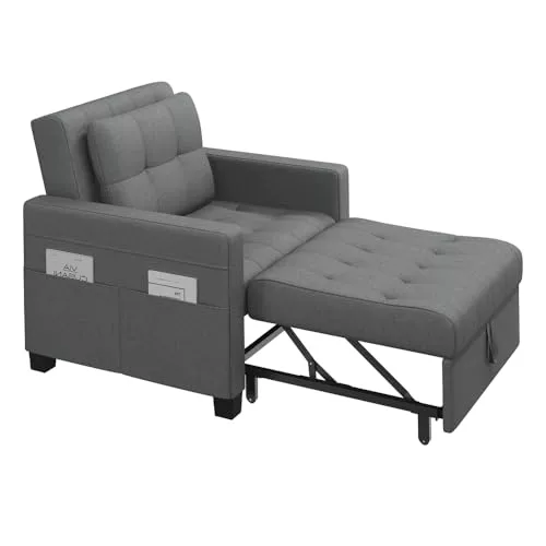 Yaheetech 3 En 1 Sofá Cama Sillón Relax Sofá Individual de 1 Plaza