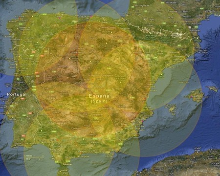 Area cobertura Pegasus Bases principales