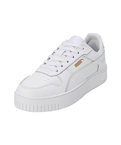 PUMA Carina Street, Zapatillas Mujer, Puma White Puma White Puma Gold, 39 EU