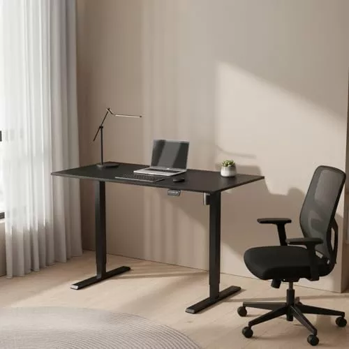 M mimotec - Escritorio Eléctrico Elevable, Regulable en Altura, 120 x 60 cm, Regulación Continua, 2 Alturas de Memoria, Mesa Escritorio Hogar y Oficina con Tablero Ensamblado