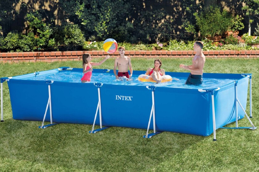 Pack Ahorro Piscina Rectangular Small Frame 220x450x84 Cm 5 Accesorios