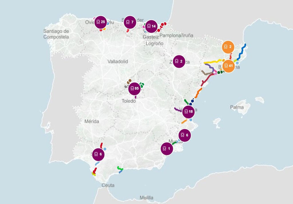 Renfe estrena su propio Google Maps para que sepas si el tren de Cercanías o Rodalíes viene con retraso