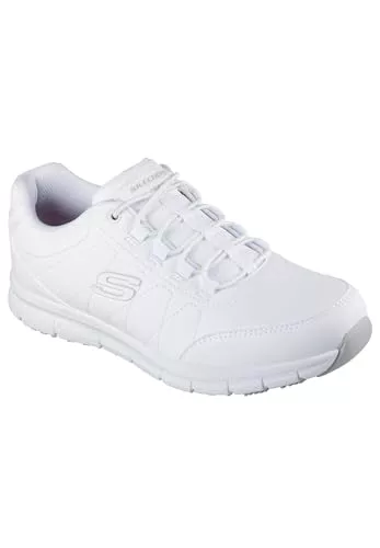 Skechers Nampa OsilMedical Service - Zapatos para Hombre, Blanco sintético, 41 EU