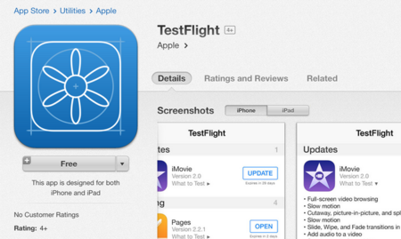 TestFlight ya aparece en la App Store como una aplicación oficial de Apple
