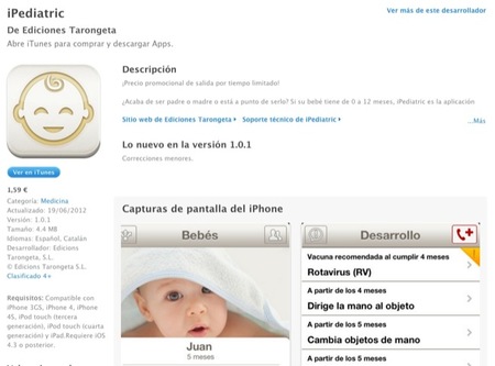 iPediatric es una aplicación para dispositivos de Apple pensada para padres con recién nacidos