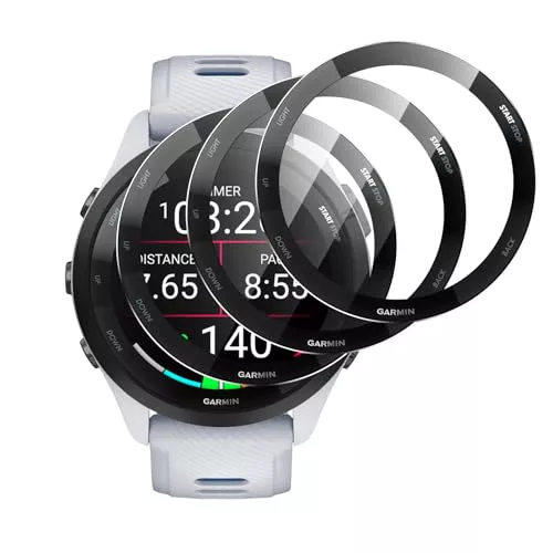 Knrlqim 3 Piezas Protector pantalla para Garmin forerunner 265, Dureza 9H HD 