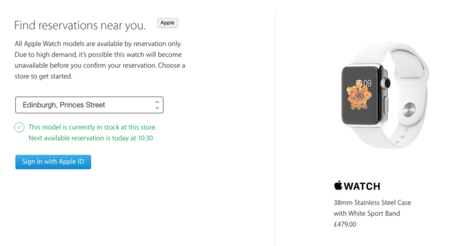 Poco a poco: Apple activa la reserva y recogida de los Watch en algunos países