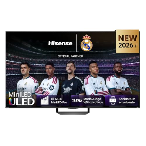 Hisense 55U7S Pro - MiniLED Pro 55 Pulgadas Smart TV 4K, 165 Hz | Quantum Dot Color, 2.1.2 Sonido Multicanal, Anti Reflection & Glare Free, Dolby Vision IQ, HDR10+Adaptive, 4xHDMI 2.1