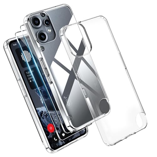 Effcotuo Funda para Nothing Phone CMF Phone 2 Pro Cover con 2 Protectores de Pantalla Cristal Templado