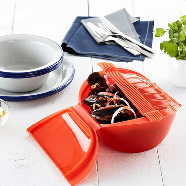 El accesorio para cocinar al microondas que lo hace en minutos, ensuciando muy poco y de forma saludable