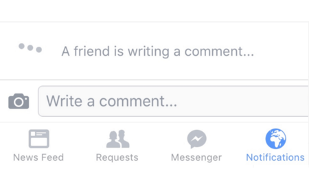 “Un amigo está escribiendo un comentario”: así es el nuevo aviso que está probando Facebook. La imagen de la semana