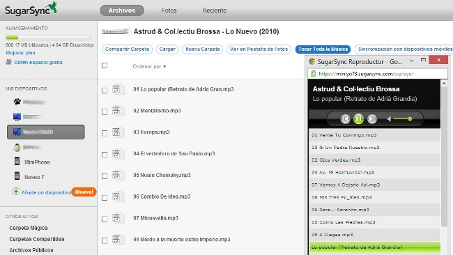 ¿Cómo reproducir archivos de música online con SugarSync en tus distintos equipos?