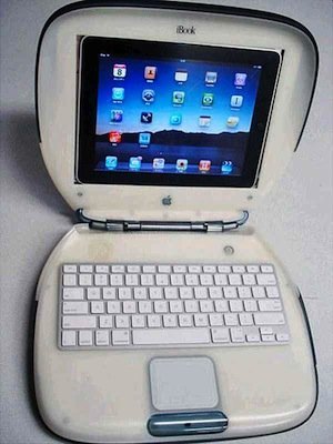 Convierten un iBook G3 como funda "clamshell" para el iPad