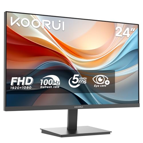 KOORUI E2412F Monitor 24 Pulgadas, Full HD VA 100Hz 