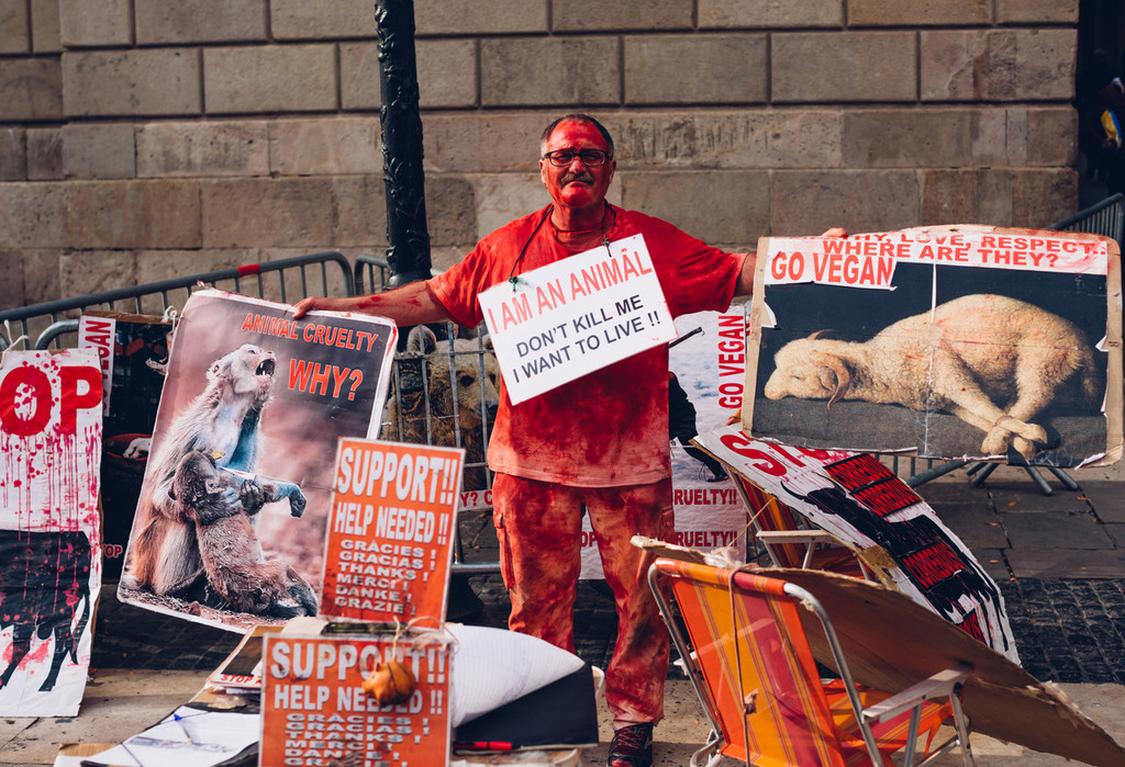 Dos detenidos en un ataque de activistas veganos a un carnicero que vendía carne ecológica en París 