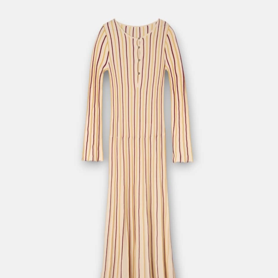 Vestido de punto a rayas Silbon