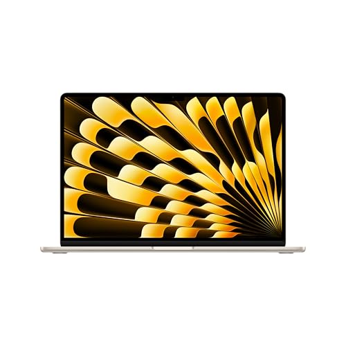 Apple 2025 MacBook Air de 15 Pulgadas con Chip M4: diseñado para Apple Intelligence, Pantalla Liquid Retina de 15,3 Pulgadas, 24 GB de Memoria unificada, 512 GB SSD, Teclado español; Blanco Estrella