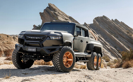 La Rezvani Hercules 6x6 es una brutal pick-up de seis ruedas y más de 1.300 CV que no es precisamente barata