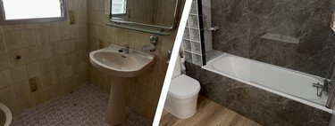 Han logrado que el piso valga más reformando el cuarto de baño: de estética ochentera a moderno y sofisticado