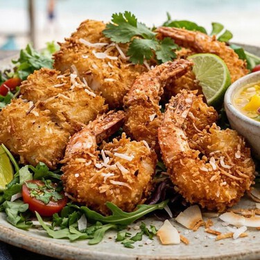 La receta de capeado con coco que hará tus camarones y pescados más crujientes: sin harina ni pan molido