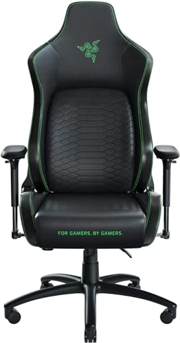 Razer Iskur V2 - Silla para Gamers con Soporte Lumbar adaptativo (Cojines de Espuma de Alta Densidad, Cuero sintético de Calidad EPU, Reposabrazos 4D) Verde