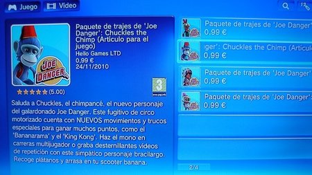'Joe Danger'. Ya disponibles los cuatro paquetes de trajes, desde un chimpancé a un amerindio