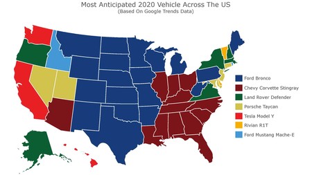 Most Anticipated 2020 Cars Map