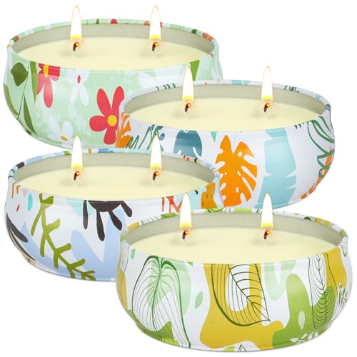 4 velas de citronela para interiores y exteriores