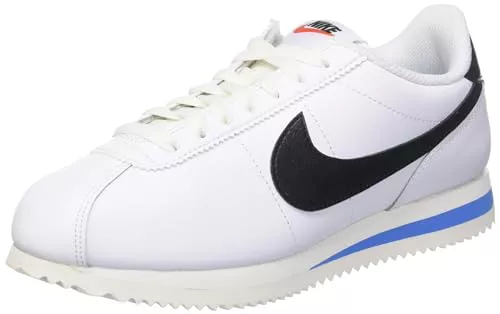 NIKE W Cortez, Sneaker Mujer, Blanco Negro Lt Photo Blue Sail, 38 EU