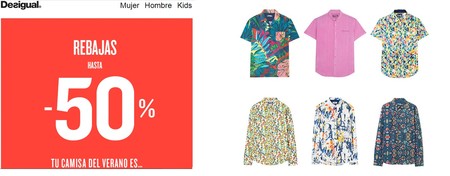 50% de descuento en camisas de Desigual para hombre con envío gratis incluido
