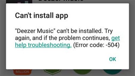Error 504 Google Play