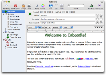 Caboodle guarda y organiza información