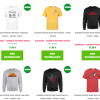 Sudaderas oficiales Nintendo, con camiseta de regalo, por 27,99 euros en Zavvi