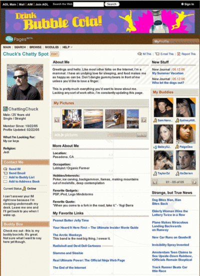 AIM Pages, primeras capturas