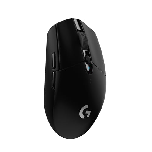 Logitech G305 LIGHTSPEED Ratón Gaming Inalámbrico, Captor HERO 12K, 12,000 DPI, Ultra-ligero, Batería de 250h, 6 Botones Programables, Memoría Integrada, PC/Mac - Negro