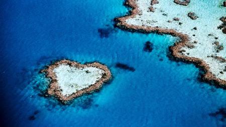 Cuatro islas con forma de corazón