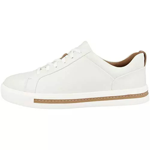 Clarks Un Maui Lace, Zapatillas Mujer, Blanco (White Leather), 39.5 EU
