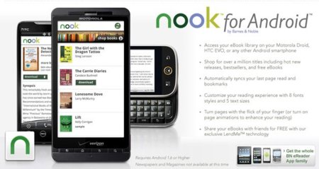 Nook para Android, la batalla de los eBooks llega a los móviles