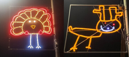 Una pequeña ciudad de Escocia crea los diseños de sus luces navideñas basándose en dibujos hechos por los niños