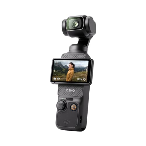 DJI Osmo Pocket 3, cámara con CMOS 1'' y vídeo 4K/120 fps, estabilización en 3 ejes, enfoque rápido, seguimiento de caras/objetivos, pantalla táctil giratoria de 2", cámara de vídeo pequeña
