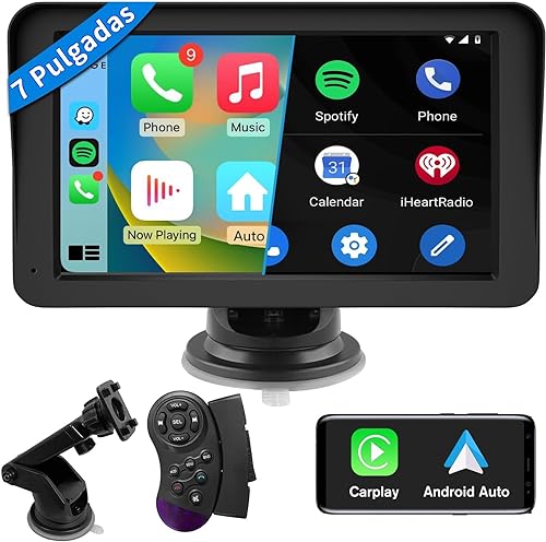AWESAFE 7”Pantalla Coche sin Instalación con CarPlay/Android Auto