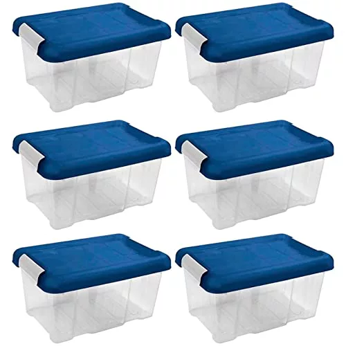 Tradineur - Pack de 6 Cajas de ordenación de plástico