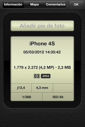 Info de la foto