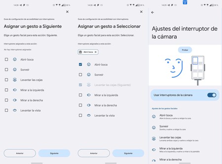 Menús de accesibilidad