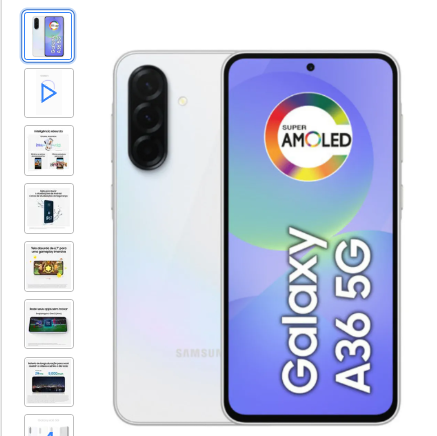 Celular Samsung Galaxy A36 5g 256gb 8gb Ram Branco
